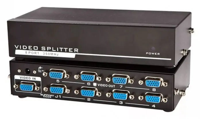 VGA Splitter 1 in 4 out, Mirror 1 VGA Video & Audio on Multiple HD